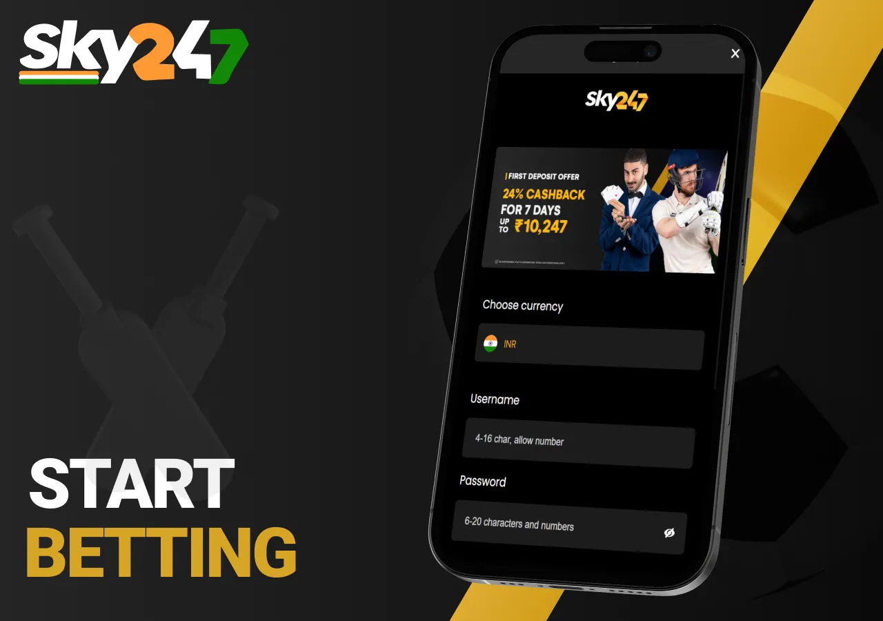Sky247 makes it easy to place your first sports bet in just a few steps.
